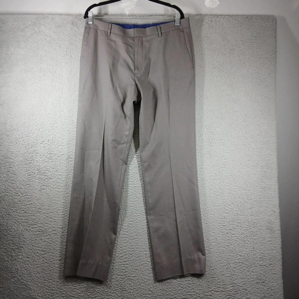 Banana Republic Tailored Slim Fit‎ Non-Iron Chino Dress Pants 33x34 Brown